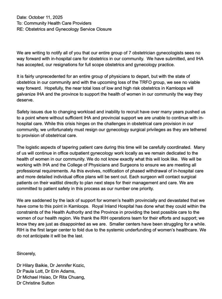 Maternity care in Kamloops